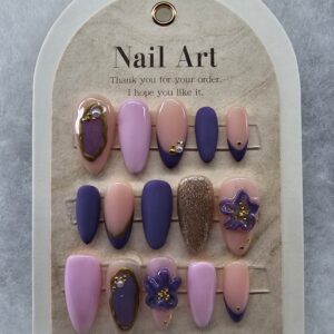 Rose Impériale - Ongles Press-On Artistiques